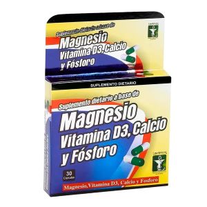 Magnesio, Vitamina D3, Calcio y Fósforo Ledmar x 30 cap